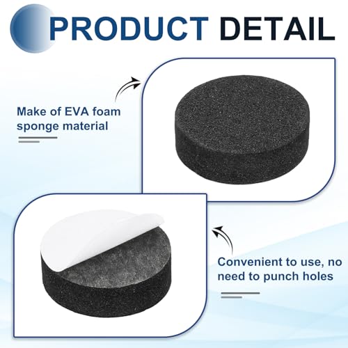 MECCANIXITY 4 Pcs Single Sided Speaker Isolation Feet Pads, 20mmx5mm Non Slip Foam Shock Absorption Base Pad Amplifier Stand Feet Mat for Speaker HiFi Home Theater Sound System, Black - size: 20mmx5mm