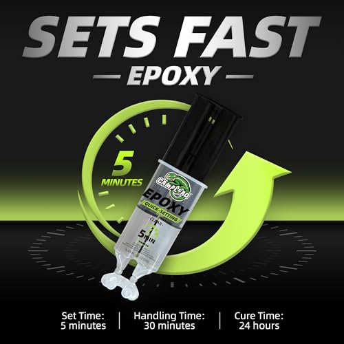 2 Part Epoxy Glue - Dries Clear, 5 Minute Epoxy with 2 Mixing Kits - size: 25ml - 2 Pack