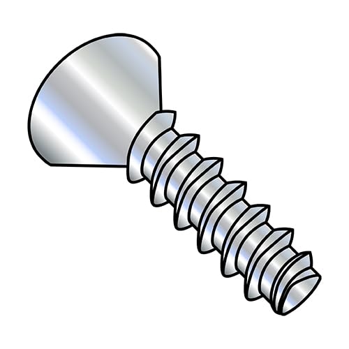 10-14X3/4 Phil Flat Plastic Thread Forming Alternative 48-2 Fully Threaded Zinc Bake and Wax - ECS-1012LPF