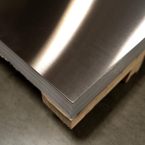 Quality Stainless Steel Sheet, 430 (Magnetic) No. 4 24Ga x 48" x 96", Perfect for Restaurants, Food Trucks, Hospitals, Backsplash, Residential, Commercial Etc. - 1 PC