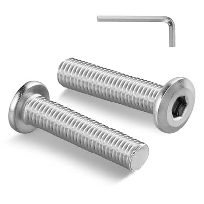 1/4-20 Bolt, 20Pcs 1/4-20 x 1-1/2" Flat Head Hex Socket Cap Screws, 304 Stainless Steel 18-8 Furniture Bolts, Full Thread (with Hex Spanner) - size: 1/4x1-1/2