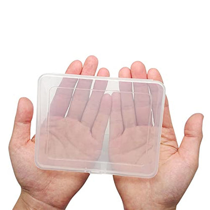 Goiio 6 Pcs Mini Plastic Storage Containers Box with Lid 5x4x1.3 Inches Rectangle Box, for Collecting Small Items, Beads, Game Pieces, Crafts Accessories - size: 6 Pieces 5 x 4 x 1.3 Inches