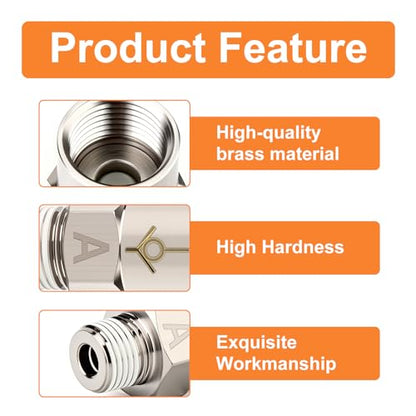 GASHER 1Pcs One-Way Non-return Check Valve 1/8" Male x 1/8" Female Thread, Prevent Water Back-flow - size: 1/8" Male x 1/8" Female(A)