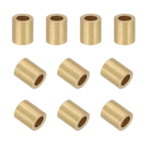 uxcell 50Pcs Sleeve Bearings, 3mm Bore x 5mm OD x 6mm Length, Self-Lubricating Sintered Bronze Bushings - size: 3mm Bore x 5mm OD x 6mm Length