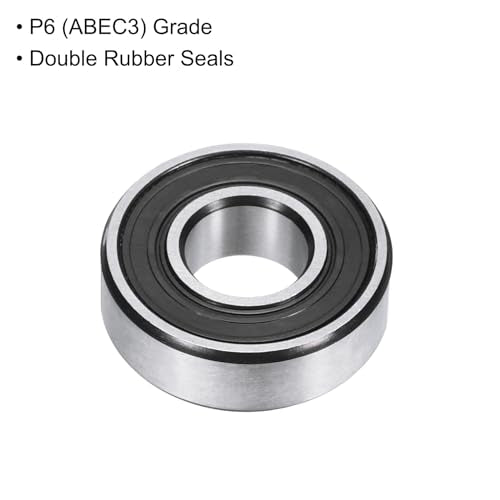 uxcell 10pcs 698-2RS Bearing 8x19x6mm, Chrome Steel, Miniature, ABEC3 - size: 698-2RS