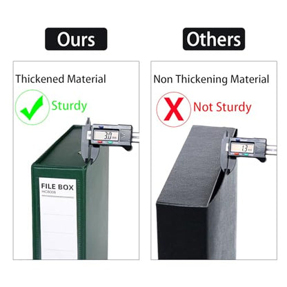 6 Pack Foldable Plastic Box Files A4 with Metal Clip（Green） - color: green, size: with clip