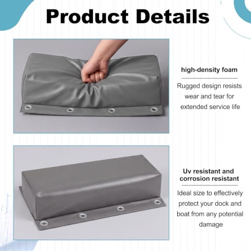 Boat Dock Bumpers Heavy-Duty Marine - color: Gray, size: 17 x 6 x 3.5"