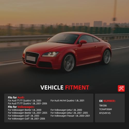Engine Timing Belt Kit with Water Pump for Audi A4 TT Quattro - size: for Passat/ Jetta/ olkswagen Jetta 2