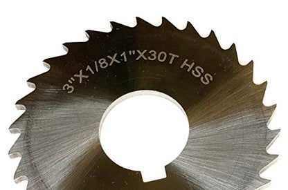 HHIP 5071-4208 1 X 1/8 X 3 High Speed Steel Plain Slitting Saw - size: 3" Dia x 1/8" Face x 1" Arbor