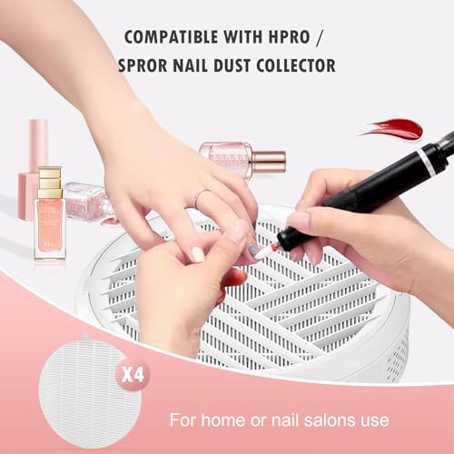 4 Pcs Replacement Filters for MelodySusie HPro/SProR Nail Dust Collector