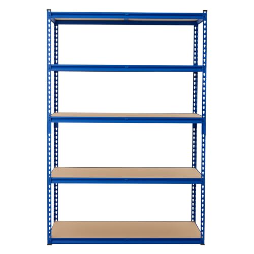 Heavy Duty Metal Adjustable Shelving Unit Storage Shelving - size: 48" W x 24" D x 72" H - Blue