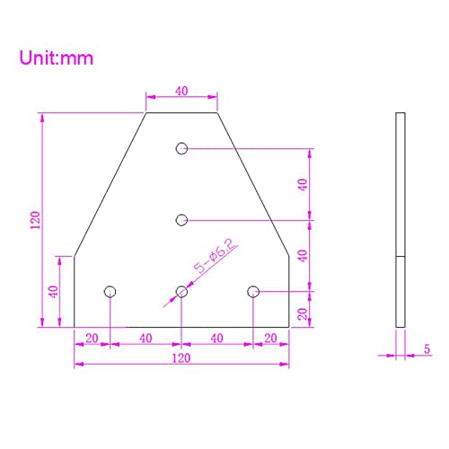 8PCS Corner Bracket Plate Outside Joining Plate for 4040 Series Aluminum Profile 3D Printer Frame (T-Silver-4040) - style: T-Silver-4040