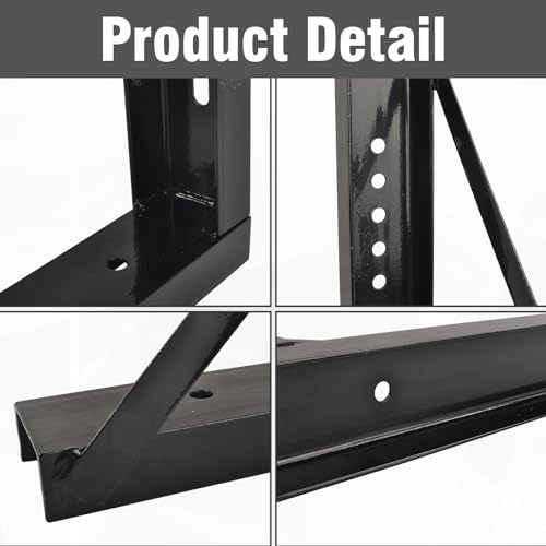 3 PCS 24 x 24 Inch Black Welded Structural Steel Mounting Brackets - size: 24"x24" Welded-3PCS