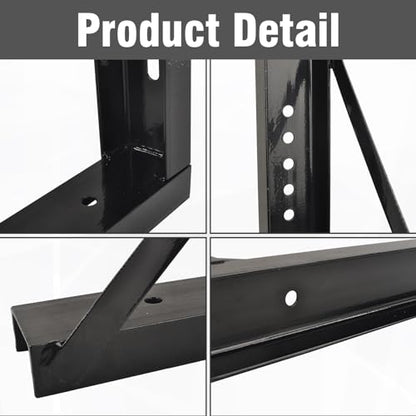 3 PCS 24 x 24 Inch Black Welded Structural Steel Mounting Brackets - size: 24"x24" Welded-3PCS