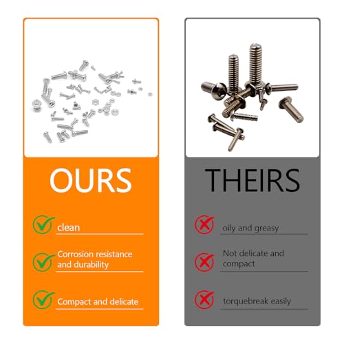 1110Pcs Metric Micro Screws & Nuts Kit, M1 M1.2 M1.4 M1.6 M2 M2.5 - size: M1/1.2/1.4/1.6/2/2.5-1110Pcs