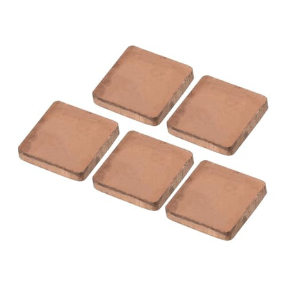 MECCANIXITY Heatsink Copper Sheet Shim, 3mm Thickness 15 x 15mm Pad with Thermal Conductive Adhesive Tape for Desktop Computer CPU Cooling Patch 5 Set - size: 3mm