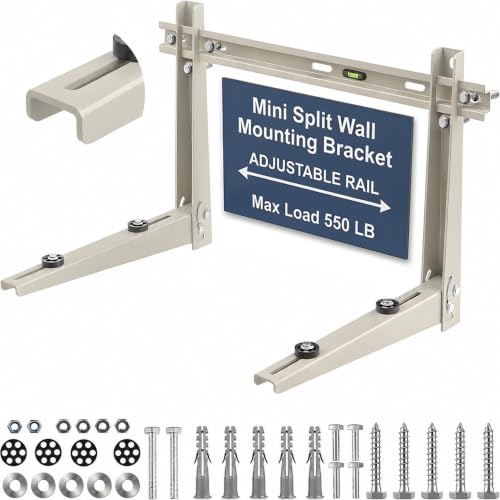 Heavy Duty Mini Split Wall Mounting Bracket, 550 lb, Fits 9000–36000 BTU AC - size: 9000BTU-36000BTU