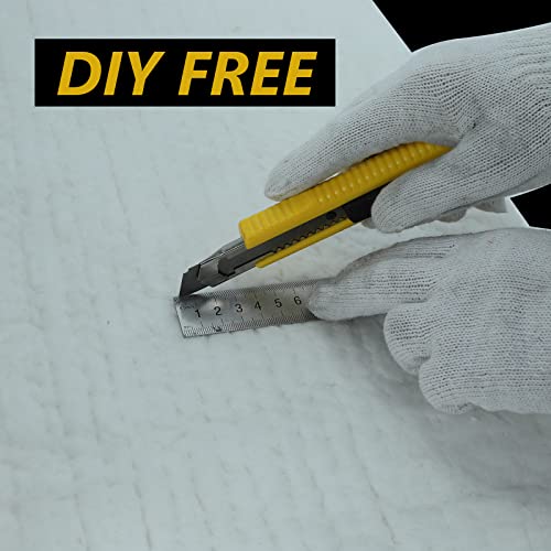 1"x24"x96",2400F Ceramic Fiber Fireproof Insulation Blanket, Applicable to Furnace, forging, kiln and Stove - size: 1inch (Thick) x24inch x96inch