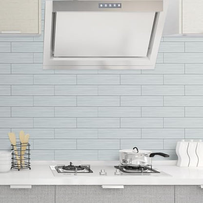 AULIGET 3" x 12" Peel and Stick Backsplash Wall Tiles, PVC Composite Stick on Tiles for Backsplash Kitchen, Bathroom, Laundry Room, Camper, Fireplace (40, Brushed Metal) - color: Brushed Metal, size: 40 Pieces, 3"x12"x0.12"
