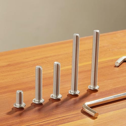 M10x1.5 Bolt, M10 x 30mm Button Head Socket Cap Bolts Screws,304 Stainless Steel(A2-70), Allen Hex Drive, Bright Finish, Fully Threaded, Quantity 10 - size: M10 x 30mm(10PCS)