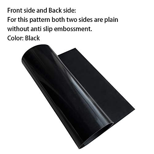 Unikstep, Rubber Sheet, 21.5"x14.5", Thick 0.08", for Shoe Sole Heel Repair, Furniture Pad, Vibration Reduce, DIY Gasket Seal Pad, Floor Anti Slip Cushion (Black Color Plain Pattern) - color: Black Color Plain Pattern
