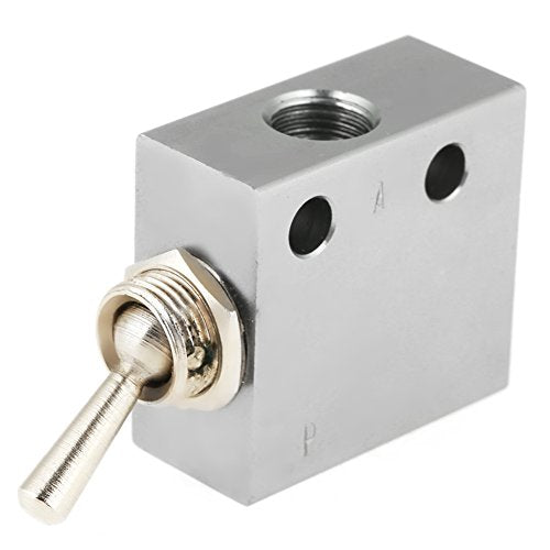 Pneumatic Toggle Valve, 3 Position 2 Port 1/8 Thread