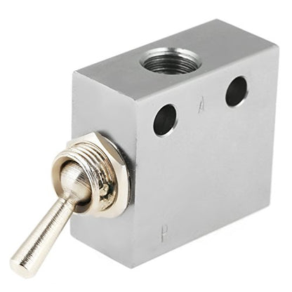 Pneumatic Toggle Valve, 3 Position 2 Port 1/8 Thread