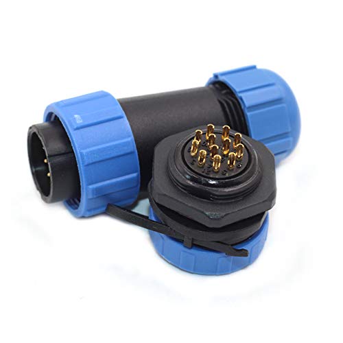SP21 2Pin-12Pin Power Industrial Connector,IP67 Outdoor Waterproof Connector for LED Light Equipment (12Pin) - size: 12Pin