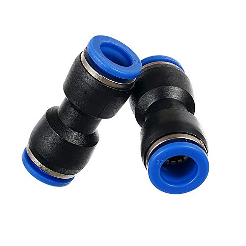 Yoebor Pneumatic Push to Connect Straight Union Coupler 4mm x 4mm OD 10pcs - size: 4mm x 4mm