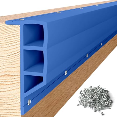 Nalwort Dock Bumpers 16 Feet and 24 Feet, Full Protection Dock Fender for Straight Edge and Side, Boat Dock Bumpers for Edging, Includes Mounting Screws, Black Gray Blue Brown Green Orange Yellow - color: blue, size: 24 feet