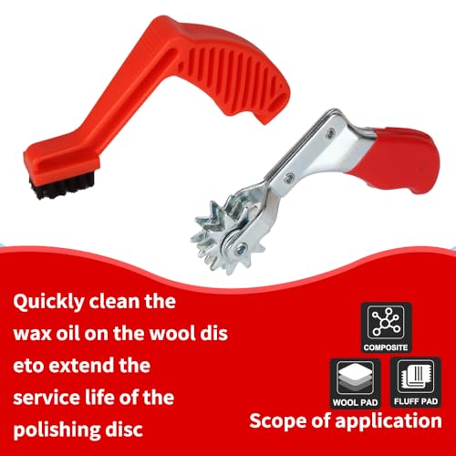 Polishing and Buffing Pad Cleaning Spur Tool and Foam Pad Brush
