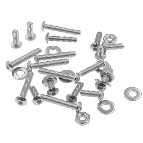 #8-32 UNC 304 SS Button-Head Socket Cap Screws, Nuts & Washers Kit - size: #8-32 UNC