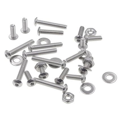 #8-32 UNC 304 SS Button-Head Socket Cap Screws, Nuts & Washers Kit - size: #8-32 UNC