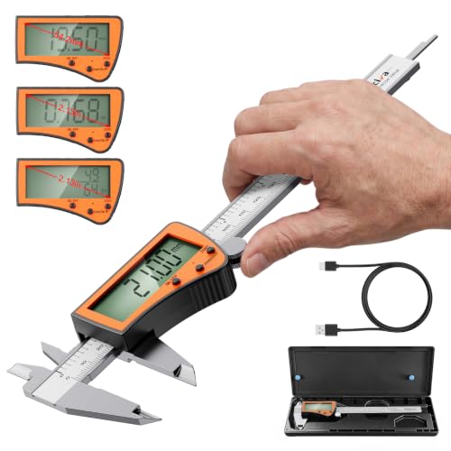 Preciva Digital Caliper 6 inch,Rechargeable Caliper with Oversized