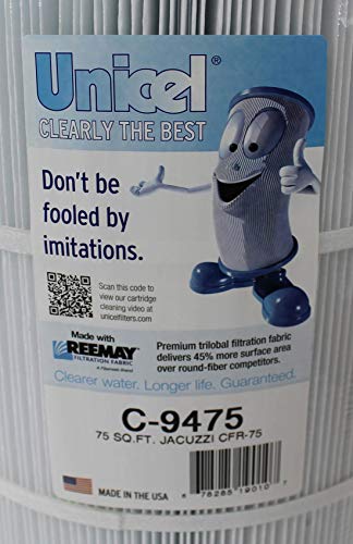 Unicel C-9475 (4 Pack) Jacuzzi Spa Filter Cartridge Element, 75 sq. ft. - size: 4 Pack
