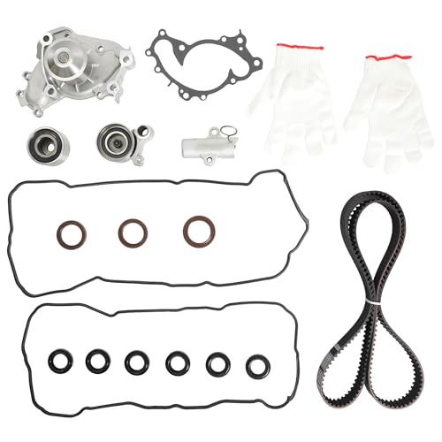TKT-026 Engine Timing Belt Kit with Water Pump & Valve Cover Gasket Set VS50588R, Fit 95-04 Lexus ES300 Toyota Avalon Camry 1MZFE