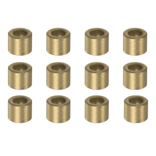 uxcell 12pcs Sleeve (Plain) Bearings 6mm Bore x 10mm OD x 10mm Length, Self-Lubricating Sintered Bronze Bushings - size: 6mm Bore x 10mm OD x 10mm Length