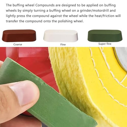 137PCS Buffing Wheel Polishing Kit Compatible with Dremel,Felt Wool Pad Set with Polish Compound,Rotary Tool Accessories with 1/8" Shank,Abrasive Wheel Buffing Polishing for Metal Polishing - color: 137PCS