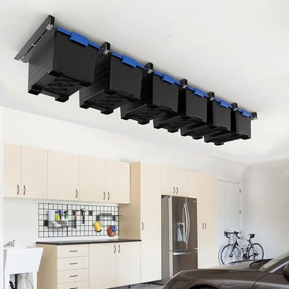 EVERHANGER Ceiling Storage Rack, Heavy Duty Overhead Storage Rack - style: For 6 Bins