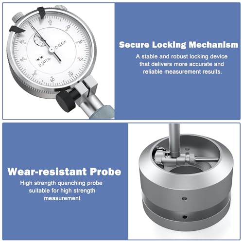 HDLNKAK Dial Indicator Bore Gauges Set with 2"-6" Range, 0.001" Accuracy - color: White