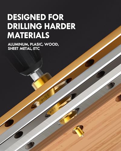 1/4" to 2-3/8" HSS Step Drill Bit Set - size: 1/4"-2-3/8"(HSS)
