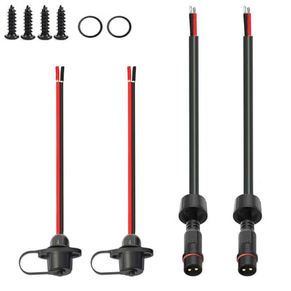 18AWG M16 2Pin Waterproof Connector,2 Wire Male Female Plug - size: 18AWG 2Pin Waterproof Connector