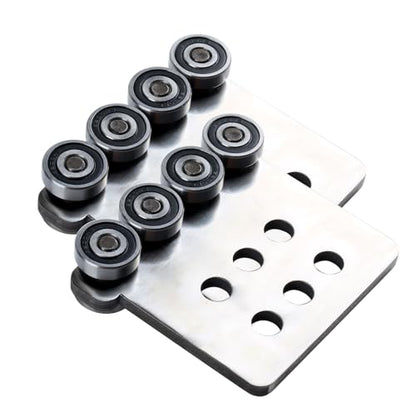 8 Wheel Trolley Assembly Rollers.Bearing Trolley Assembly.Stainless Steel.The top of The Trolley has Room for Set Screws, Allowing The use of a 1-5/8" high Strut Channel - style: 8 Wheel Trolley Assembly 2PCS