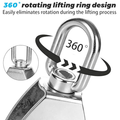 STARVAST 3Pcs M50 Lifting Single Pulley Loading 880 lbs - size: M50-3PCS