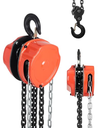 Garvee 5 Ton Hand Chain Hoist, 11000 lbs Capacity, 10 FT Lift Height, G80 - color: G80 Orange, size: 5T 10FT