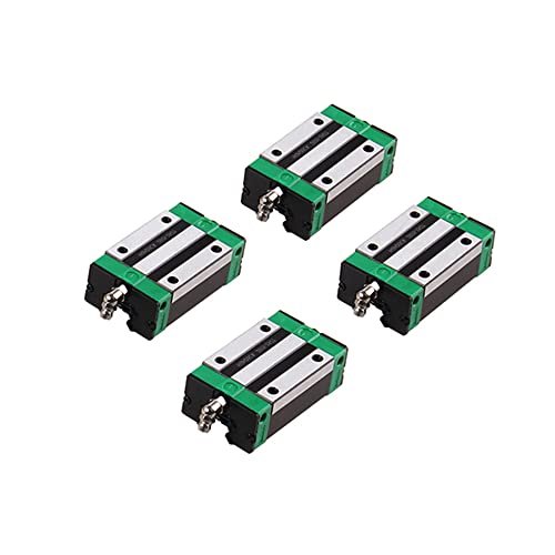 Linear Guide Rail 2 X HGR 20-600mm Linear Slide Rail + 4 X Bearing Blocks Linear Guideway Rail for DIY CNC Routers Lathes Mills - size: 600mm, style: Linear Rail HGR20 with Green Bearings