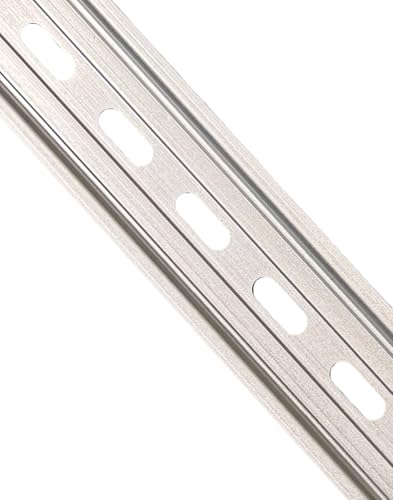 International Connector T&G 5 Pieces DIN Rail Slotted Aluminum RoHS 35mm Wide 7.5mm High (14") - size: 14"
