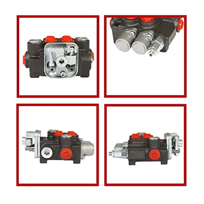 2 Spool 11GPM 3600 PSI Hydraulic Control Valve - size: 2 Spool 11GPM