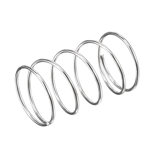 uxcell Compression Spring,304 Stainless Steel,18mm OD,1mm Wire Size,9mm Compressed Length,30mm Free Length,5.9N Load Capacity, Silver Tone,5pcs - size: 18mmx1mmx30mm