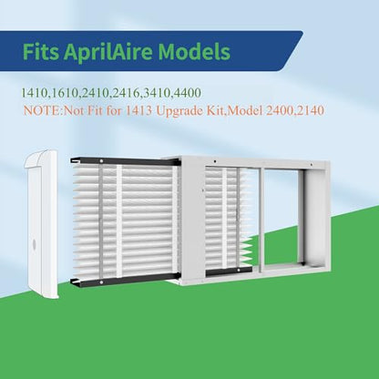 2 Pack, 410 Replacement Filter, Compatible with AprilAire 410 Replacement Filter,Models1410,1610,2410,2416,3410,4400,MERV11 HVAC Furnace Filter,Nominal Size:16x25x4,Actual Size:16"x28"x4" Air Filter - size: 410-2Pack